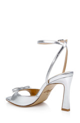 Silver Metallic | Elisha Open Toe Ankle Strap Sandals Back Side
