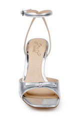 Silver Metallic | Elisha Open Toe Ankle Strap Sandals Front