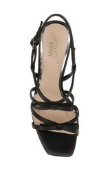 Black | Eliza Strappy Block Heels Sandals Top