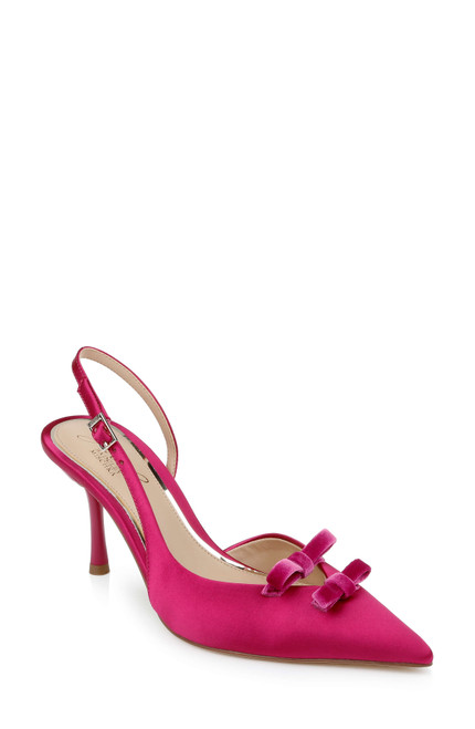 Pink | Ellery Pointed Toe Slingback Pumps Front Side