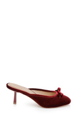 Bordo Velvet | Elliot Closed Toe Mules Side