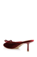Bordo Velvet | Elliot Closed Toe Mules Back Side