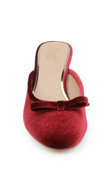 Bordo Velvet | Elliot Closed Toe Mules Front