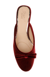 Bordo Velvet | Elliot Closed Toe Mules Top