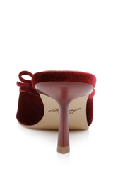 Bordo Velvet | Elliot Closed Toe Mules Back