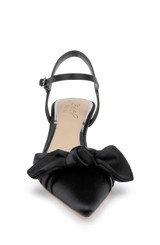 Black | Ember Low Kitten Heel Pumps Front