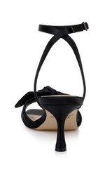Black | Emeli Ankle Strap Bow Sandals Back