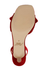Red Velvet | Emeli Ankle Strap Bow Sandals Sole