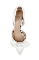 Ivory | Emelia Satin Bow d’Orsay Pumps Top