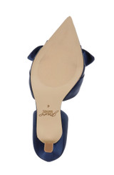 Navy | Emelia Satin Bow d’Orsay Pumps Sole