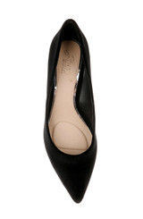 Black Velvet | Enola Velvet Kitten Heel Pumps Top