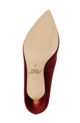 Bordo Velvet | Enola Velvet Kitten Heel Pumps Sole