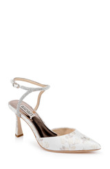 Ivory Jacquard | Kamilah Pointed Toe Stiletto Front Side