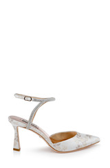 Ivory Jacquard | Kamilah Pointed Toe Stiletto Side