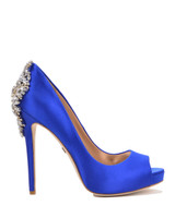 Sapphire | Kiara Embellished Peep-toe Pump