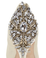 Ivory | Kiara Embellished Peep-toe Pump