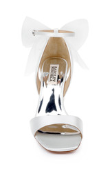 Soft White | Kim Mesh Bow Block Heel