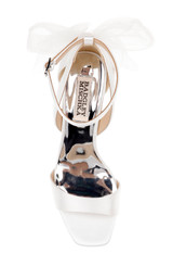 Soft White | Kim Mesh Bow Block Heel