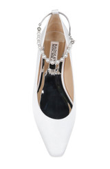 Soft White | London Pearl Ankle Strap Flats