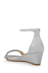 Silver | Lora Low Wedge Sandals