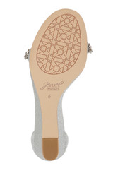 Silver | Lora Low Wedge Sandals