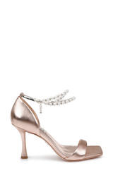 Champagne | Loretta Dual Pearl Strap Stiletto