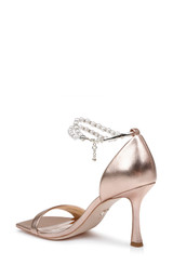 Champagne | Loretta Dual Pearl Strap Stiletto