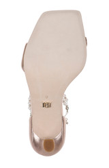 Champagne | Loretta Dual Pearl Strap Stiletto