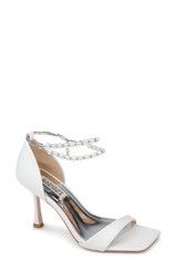 White | Loretta Dual Pearl Strap Stiletto