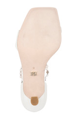 White | Loretta Dual Pearl Strap Stiletto