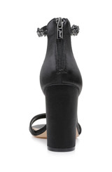 Black | Louise Peep-Toe Block Heel