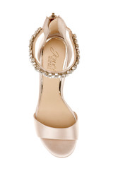 Champagne | Louise Peep-Toe Block Heel