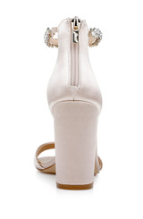 Champagne | Louise Peep-Toe Block Heel