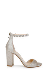 Light Gold | Louise Peep-Toe Block Heel
