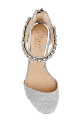 Silver | Louise Peep-Toe Block Heel