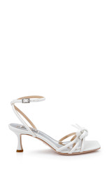 White | Loyalty Knot Detail Sandal