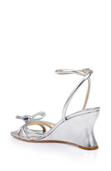 Silver | Luciana Knot Detail Wedge Sandal