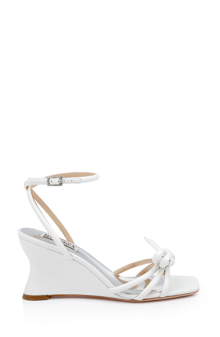 White | Luciana Knot Detail Wedge Sandal