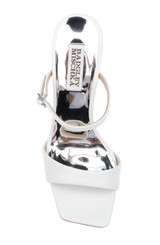 White | Luna Mule With Sculptural Wedge