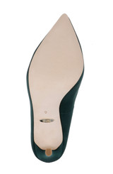 Green Satin | Cher Pointed Toe Evening Pump