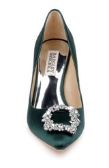 Green Satin | Cher Pointed Toe Evening Pump