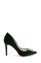 Green Velvet | Cher Pointed Toe Evening Pump