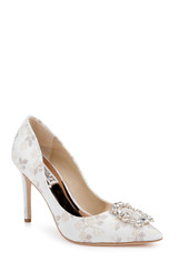 Ivory Jacquard | Cher Pointed Toe Evening Pump