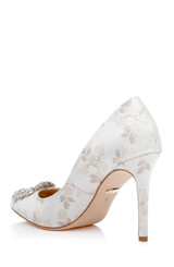 Ivory Jacquard | Cher Pointed Toe Evening Pump