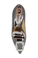Pewter Glitter | Cher Pointed Toe Evening Pump