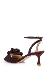 Wine Satin | Remi Statement Kitten Heel Back Side