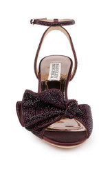 Wine Satin | Remi Statement Kitten Heel Front