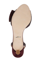Wine Satin | Remi Statement Kitten Heel Sole