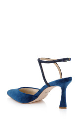 Blue Velvet | Kamilah Pointed Toe Stiletto Back Side