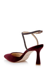Wine Velvet | Kamilah Pointed Toe Stiletto Back Side